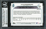 Julio Rodriguez Autographed 2022 Topps Chrome Update Rookie Card #USC150 Seattle Mariners Beckett BAS Stock #228022