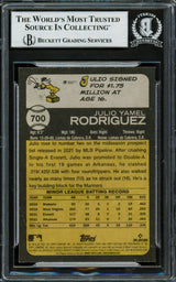 Julio Rodriguez Autographed 2022 Topps Heritage Rookie Card #700 Seattle Mariners Beckett BAS Stock #228025