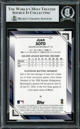 Juan Soto Autographed 2019 Bowman Platinum Card #56 New York Yankees Beckett BAS Stock #228026