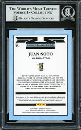 Juan Soto Autographed 2020 Donruss Diamond Kings Card #23 New York Mets Beckett BAS Stock #228031