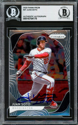 Juan Soto Autographed 2020 Panini Prizm Card #47 New York Mets Beckett BAS Stock #228034