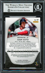 Juan Soto Autographed 2020 Panini Prizm Card #47 New York Mets Beckett BAS Stock #228034