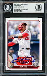 Juan Soto Autographed 2021 Topps Big League Souvenirs Card #SO-28 New York Mets Beckett BAS Stock #228038