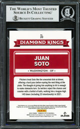 Juan Soto Autographed 2022 Donruss Optic Diamond Kings Card #20 New York Mets Beckett BAS Stock #228042