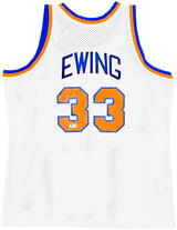 New York Knicks Patrick Ewing Autographed White Authentic Mitchell & Ness 1985-86 HWC Swingman Jersey Size XL Beckett BAS Witness Stock #214821