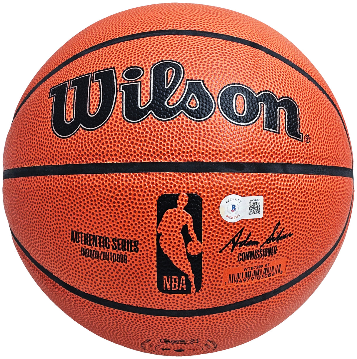 James Harden Autographed Authentic Indoor/Outdoor Basketball Philadelphia 76ers Beckett BAS Witness Stock #214076