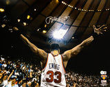 Patrick Ewing Autographed 16x20 Photo New York Knicks Beckett BAS Witness Stock #214823