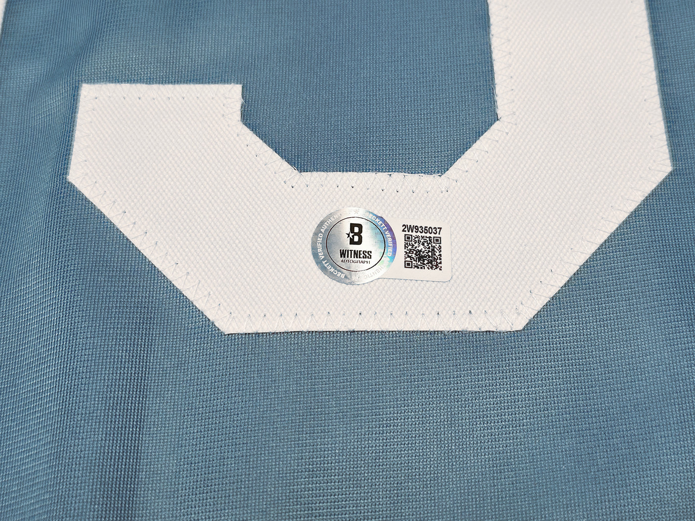 Kansas City Royals Salvador Perez Autographed Baby Blue Jersey Beckett BAS Witness Stock #241644