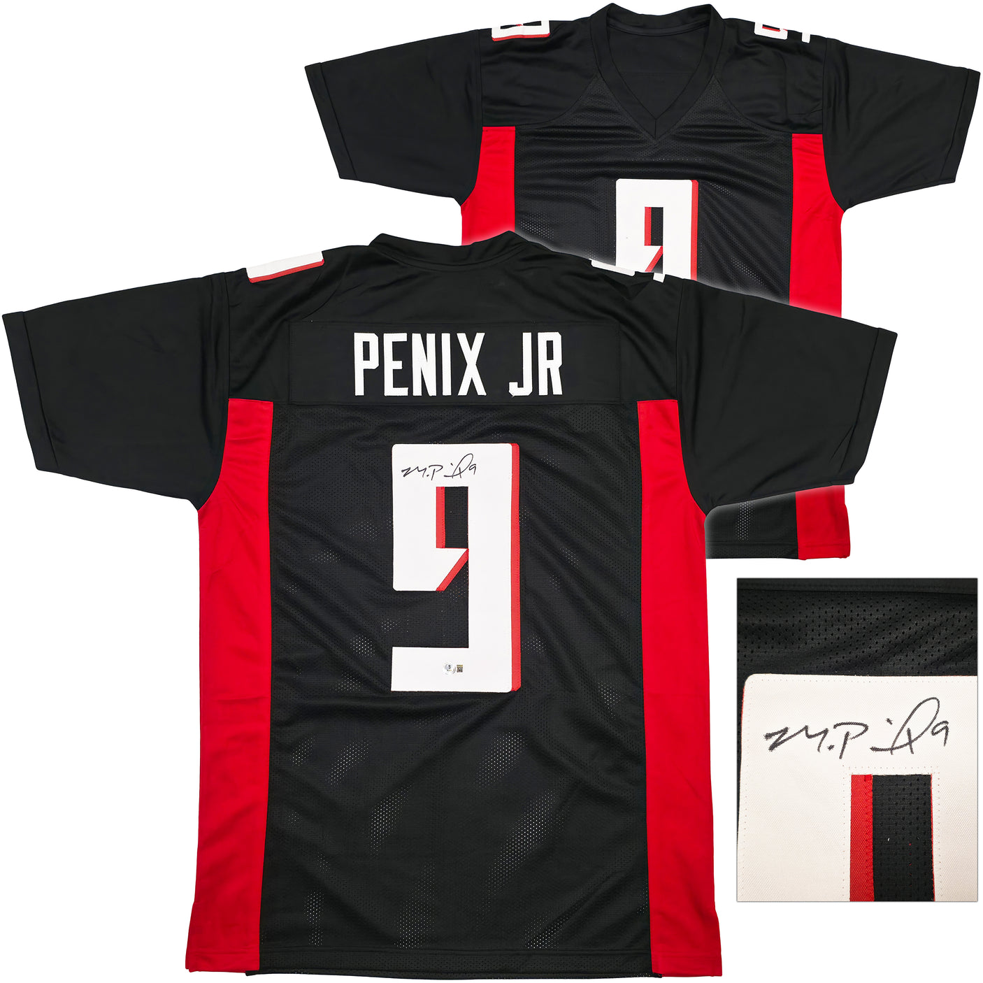 Atlanta Falcons Michael Penix Jr. Autographed Black Jersey Beckett BAS Witness Stock #242573
