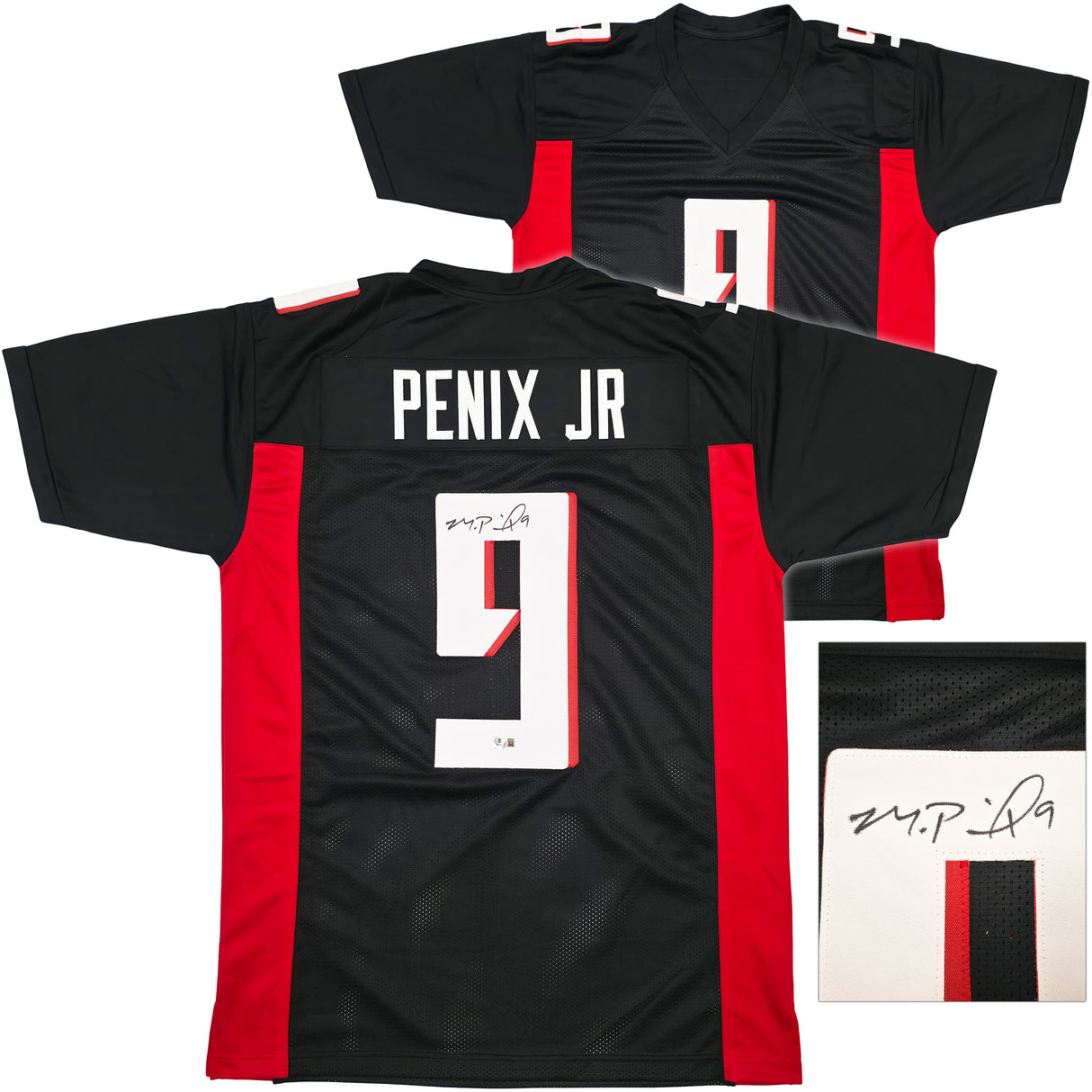 Atlanta Falcons Michael Penix Jr. Autographed Black Jersey Beckett BAS Witness Stock #242573
