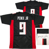 Atlanta Falcons Michael Penix Jr. Autographed Black Jersey Beckett BAS Witness Stock #242573