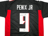 Atlanta Falcons Michael Penix Jr. Autographed Black Jersey Beckett BAS Witness Stock #242573