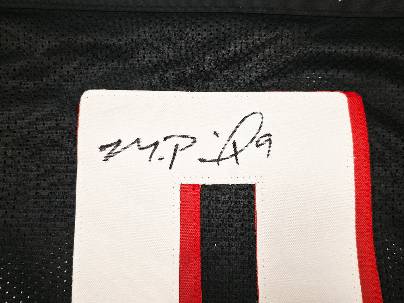 Atlanta Falcons Michael Penix Jr. Autographed Black Jersey Beckett BAS Witness Stock #242573
