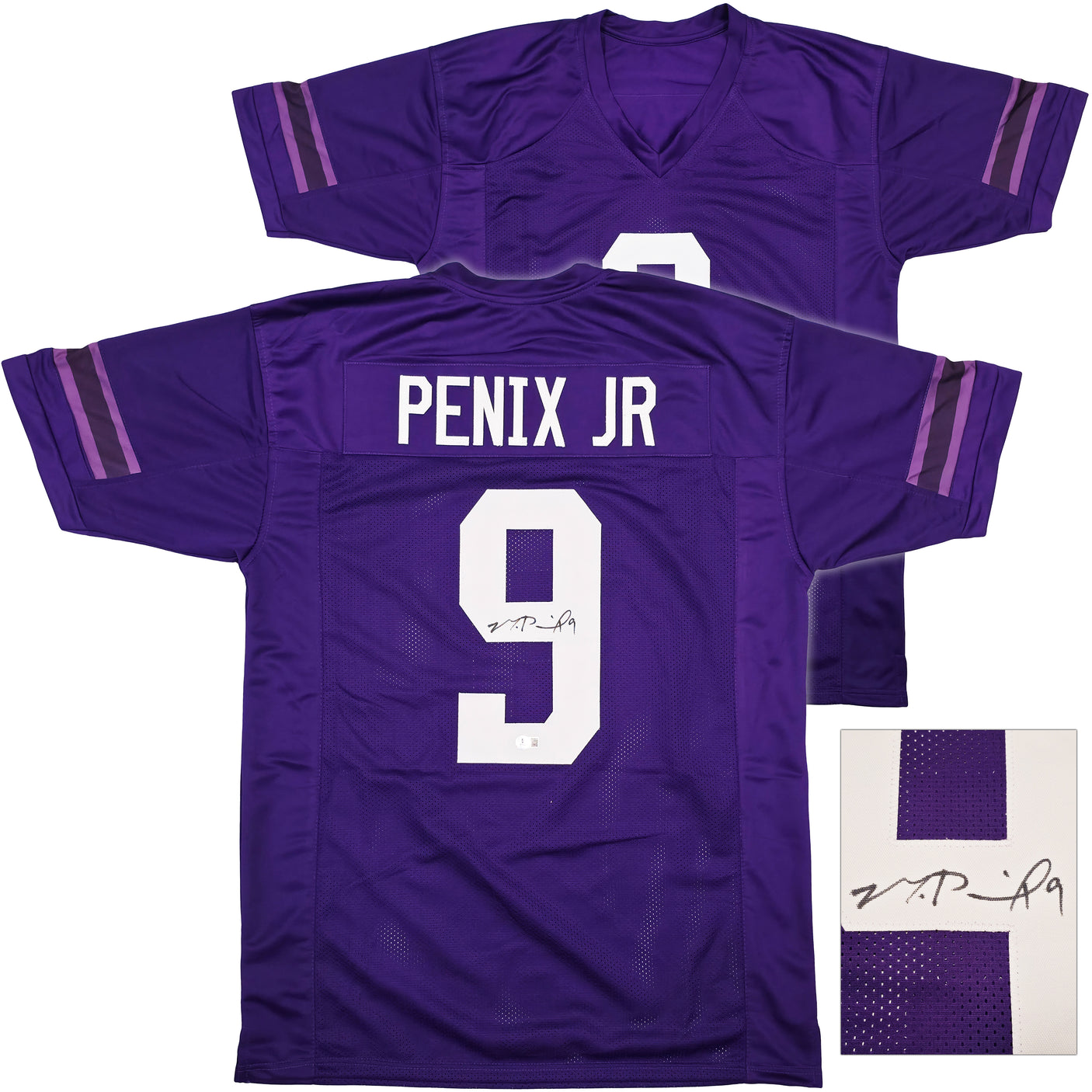 Washington Huskies Michael Penix Jr. Autographed Purple Jersey Beckett BAS Witness Stock #242574