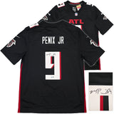 Atlanta Falcons Michael Penix Jr. Autographed Black Nike Jersey Size L Beckett BAS Witness Stock #242571