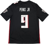 Atlanta Falcons Michael Penix Jr. Autographed Black Nike Jersey Size L Beckett BAS Witness Stock #242571
