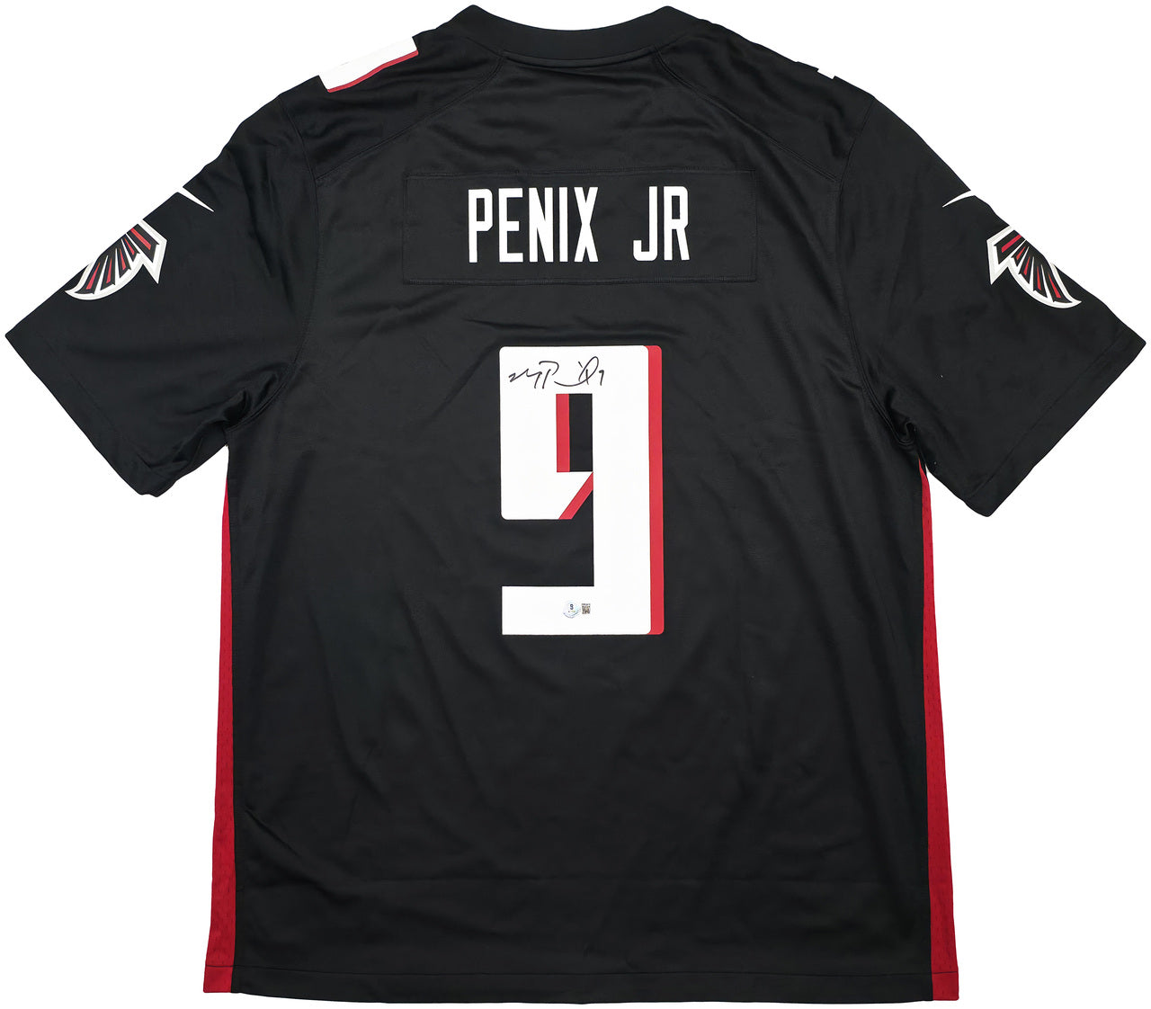 Atlanta Falcons Michael Penix Jr. Autographed Black Nike Jersey Size XL Beckett BAS Witness Stock #242572