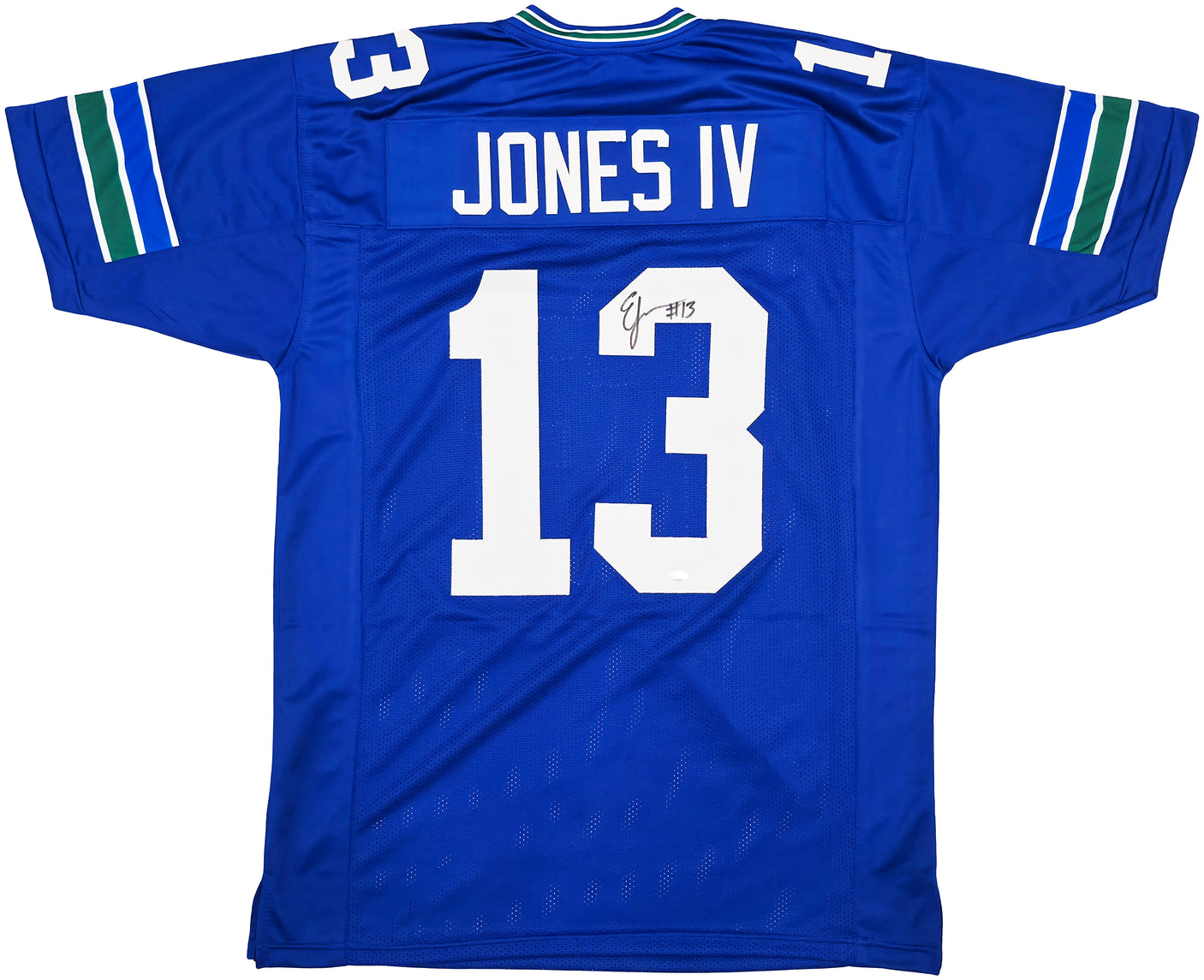 Seattle Seahawks Ernest Jones IV Autographed Blue Jersey MCS Holo Stock #242558