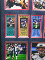 Tom Brady Framed Unsigned Super Bowl Ticket Collage New England Patriots SKU #242962