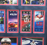 Tom Brady Framed Unsigned Super Bowl Ticket Collage New England Patriots SKU #242962