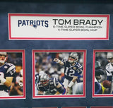 Tom Brady Framed Unsigned Super Bowl Ticket Collage New England Patriots SKU #242962