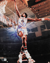 Julius Dr. J Erving Autographed 11x14 Photo Philadelphia 76ers Beckett BAS QR #AE31839