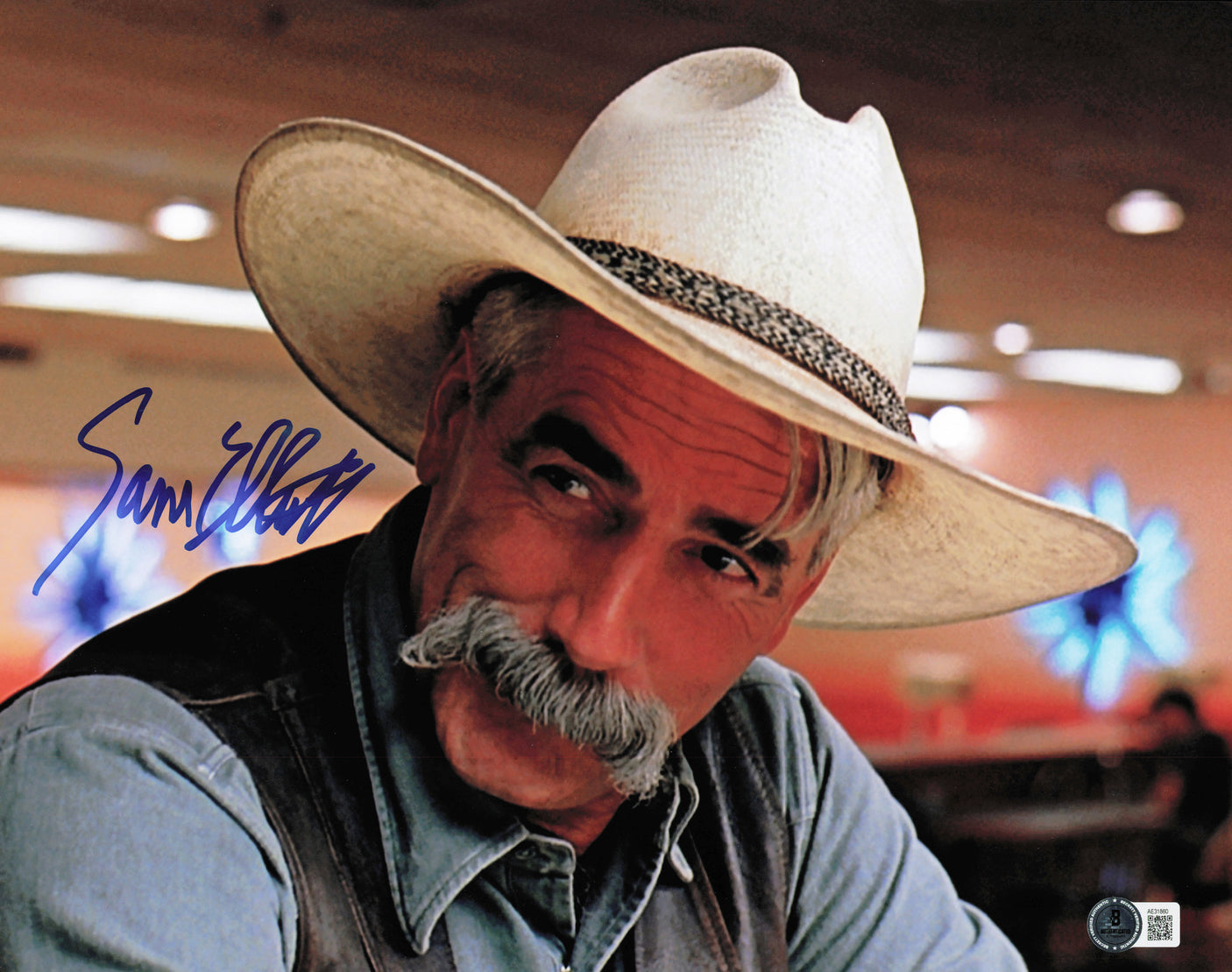 Sam Elliott Autographed 11x14 Photo Tombstone Beckett BAS QR #AE31860