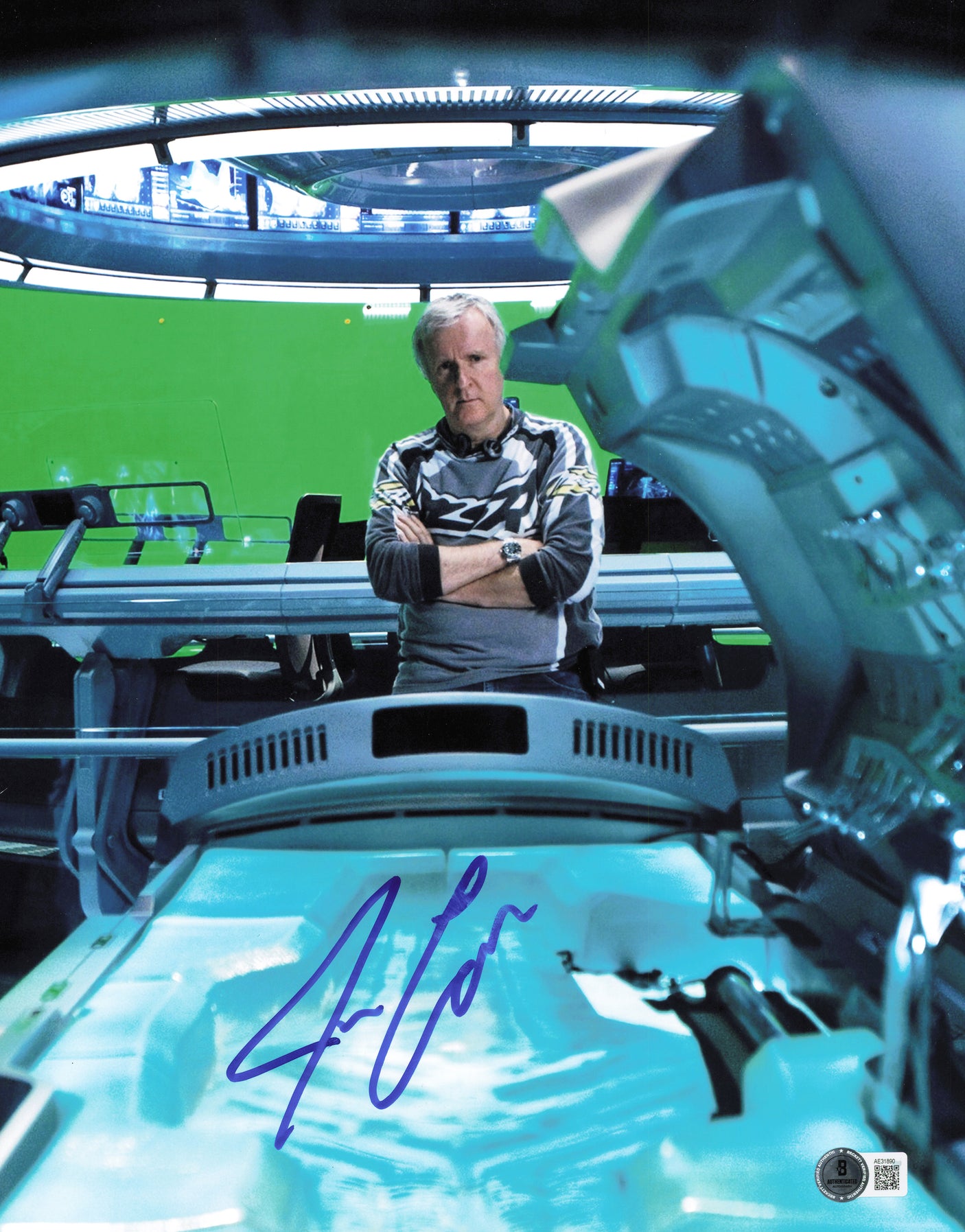 James Cameron Autographed 11x14 Photo Titanic & Avatar Beckett BAS QR #AE31890