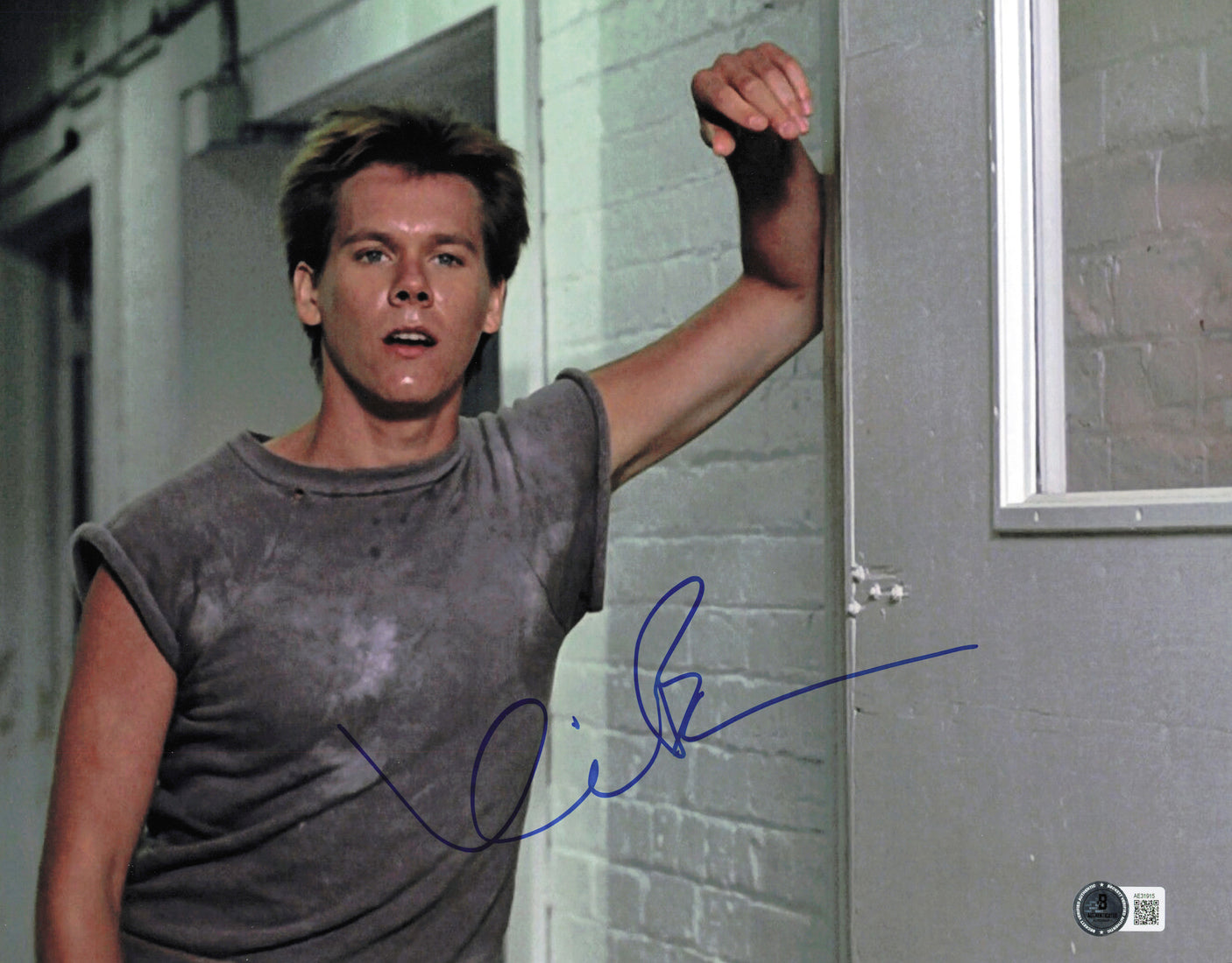 Kevin Bacon Autographed 11x14 Photo Footloose Beckett BAS QR #AE31915