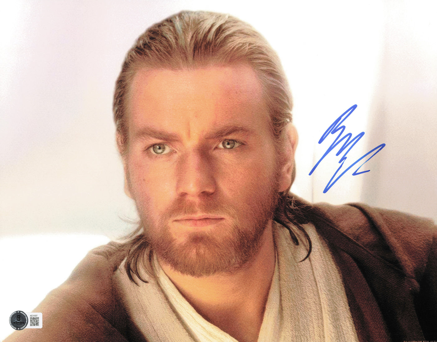 Ewan McGregor Autographed 11x14 Photo Obi Wan Kenobi Star Wars Beckett BAS QR #AE31937