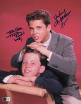 Jerry Mathers & Tony Dow Autographed 11x14 Photo Leave It To Beaver Beckett BAS QR #AE31962