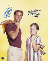 Jerry Mathers & Tony Dow Autographed 11x14 Photo Leave It To Beaver Beckett BAS QR #AE31963