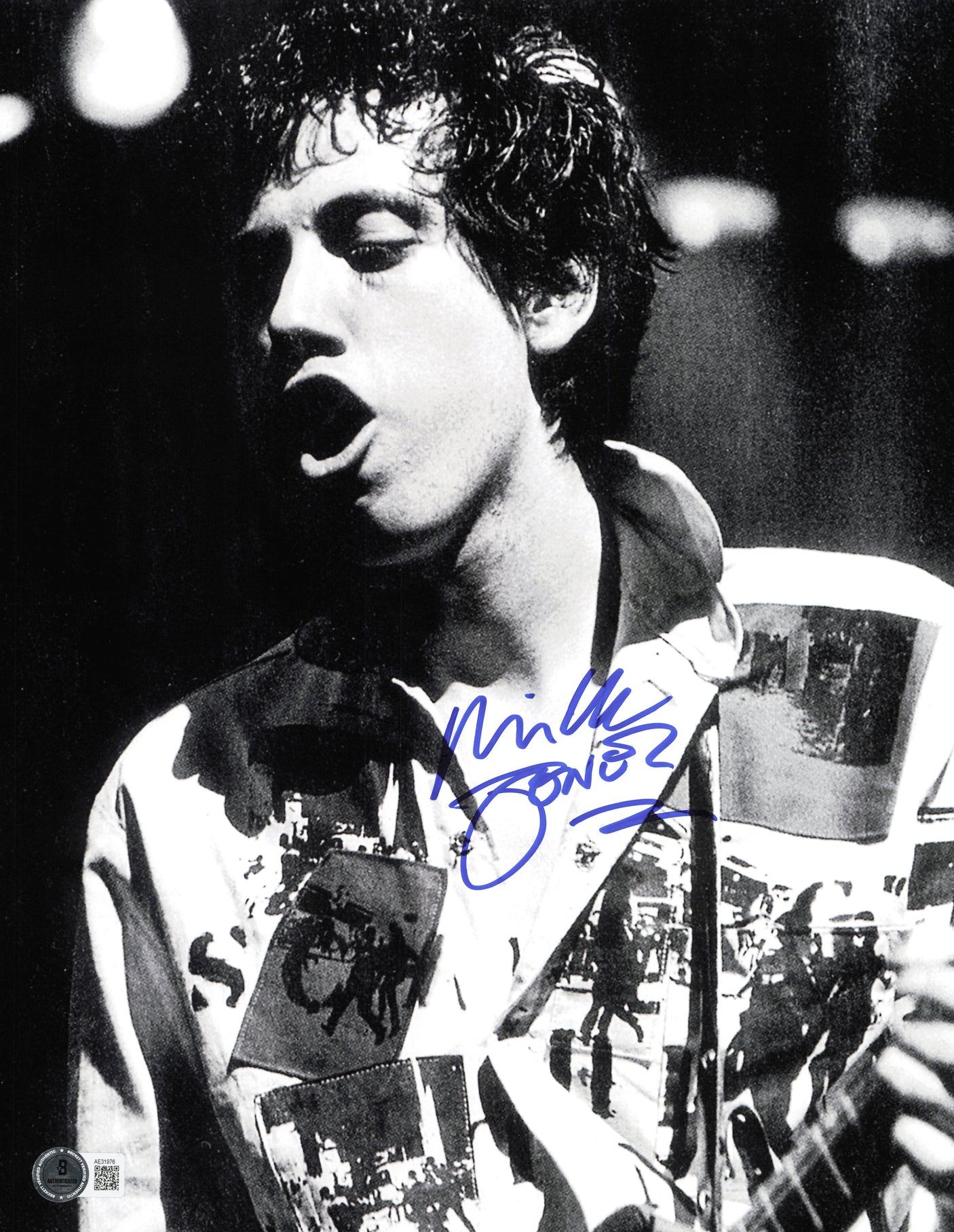 Mick Jones Autographed 11x14 Photo The Clash Beckett BAS QR #AE31976