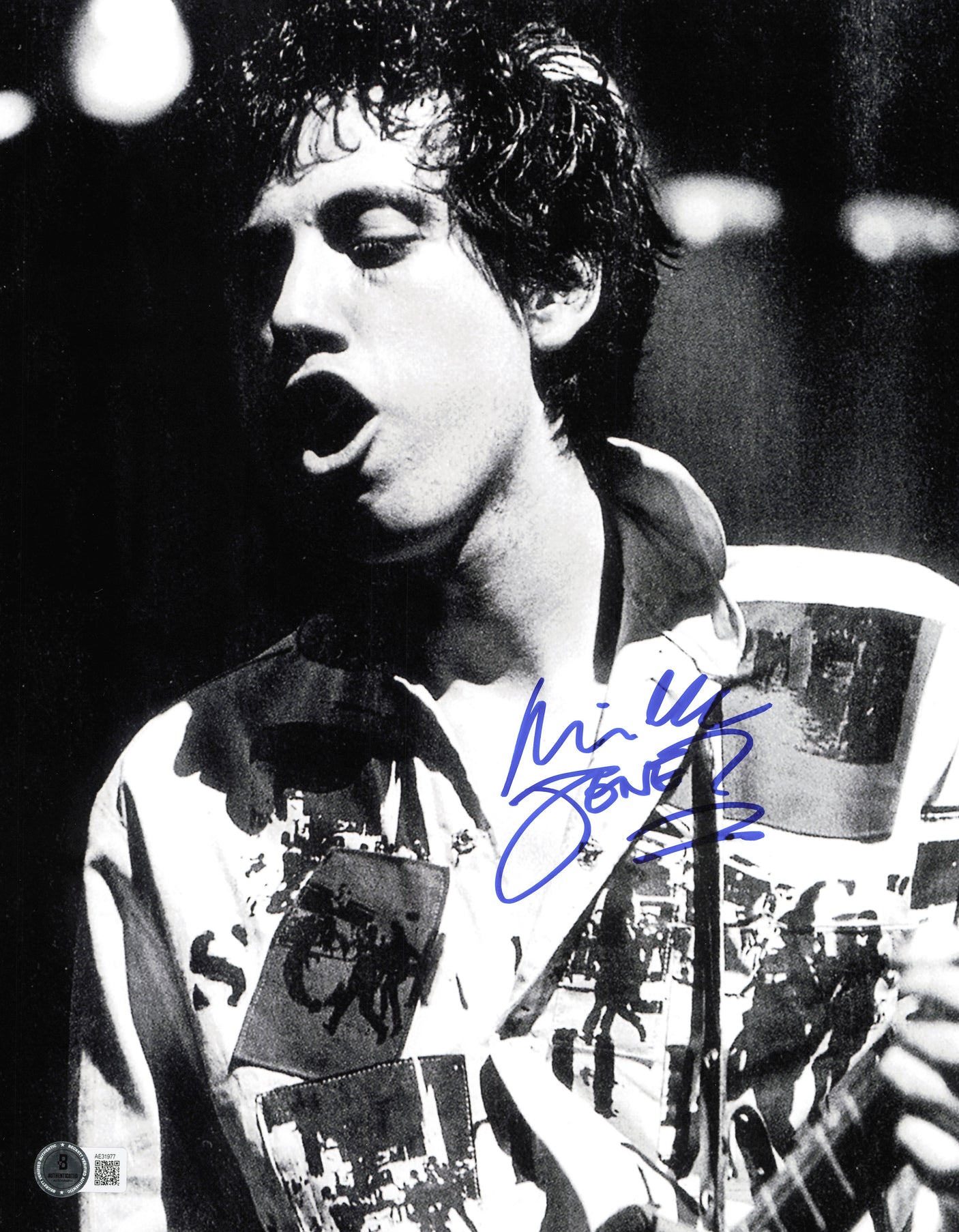 Mick Jones Autographed 11x14 Photo The Clash Beckett BAS QR #AE31977