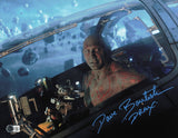 Dave Bautista Autographed 11x14 Photo Guardians of the Galaxy "Drax" Beckett BAS QR #AE31987