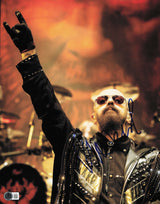 Rob Halford Autographed 11x14 Photo Judas Priest Beckett BAS QR #AE31750