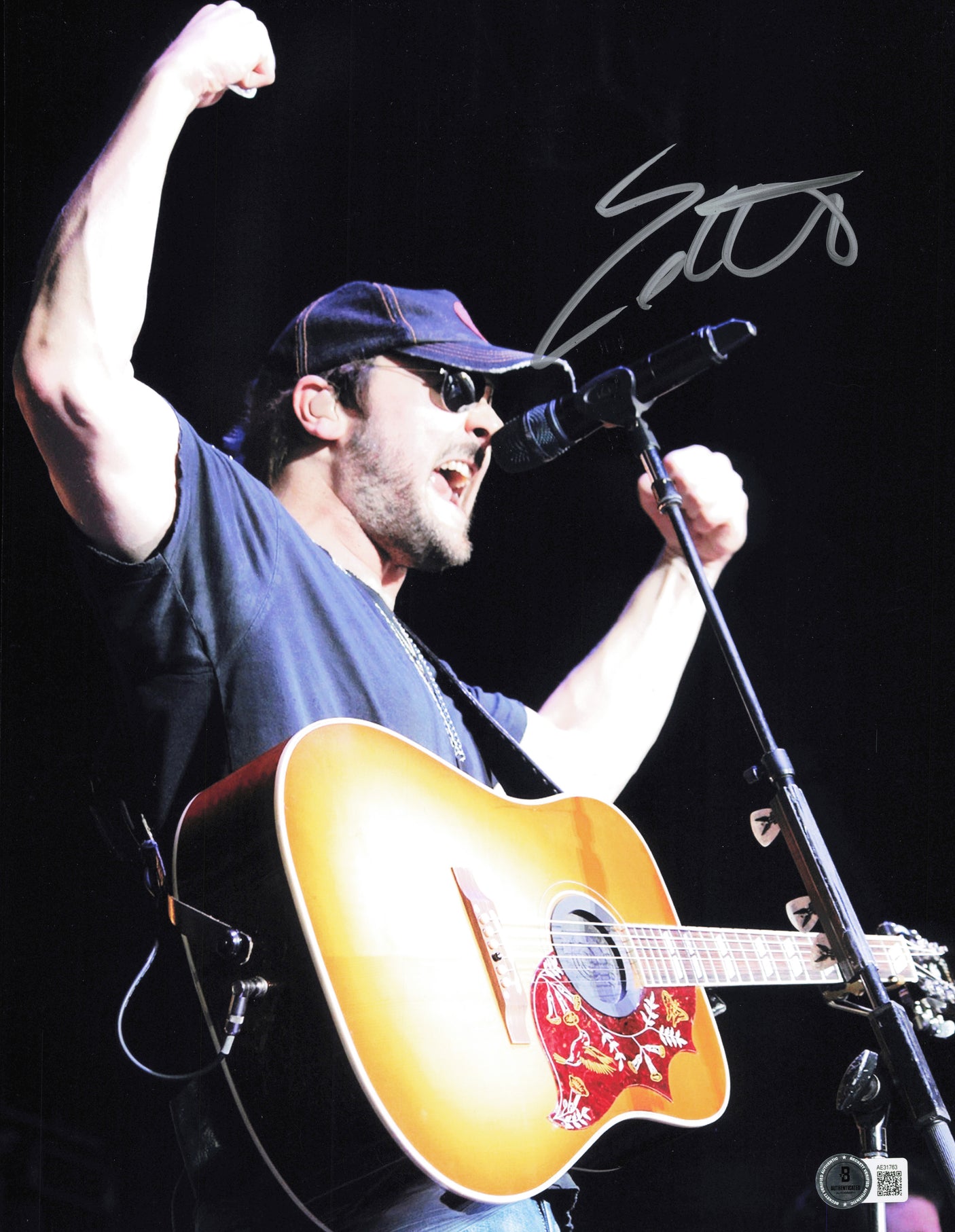 Eric Church Autographed 11x14 Photo Beckett BAS QR #AE31763