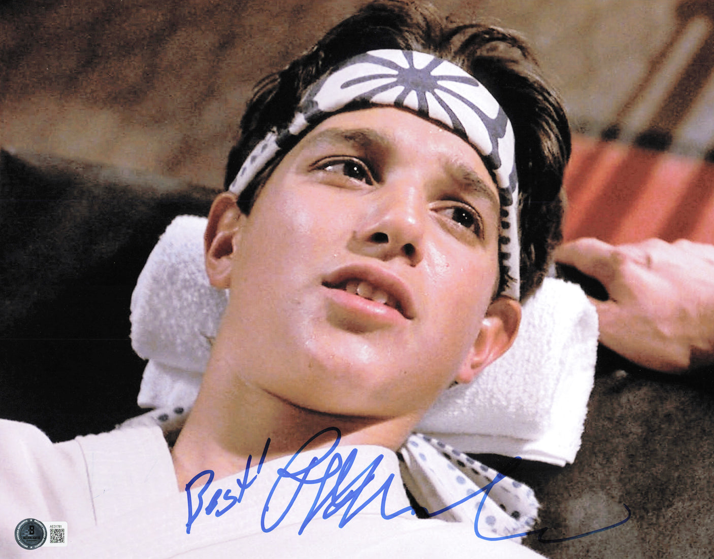 Ralph Macchio Autographed 11x14 Photo Karate Kid Beckett BAS QR #AE31781