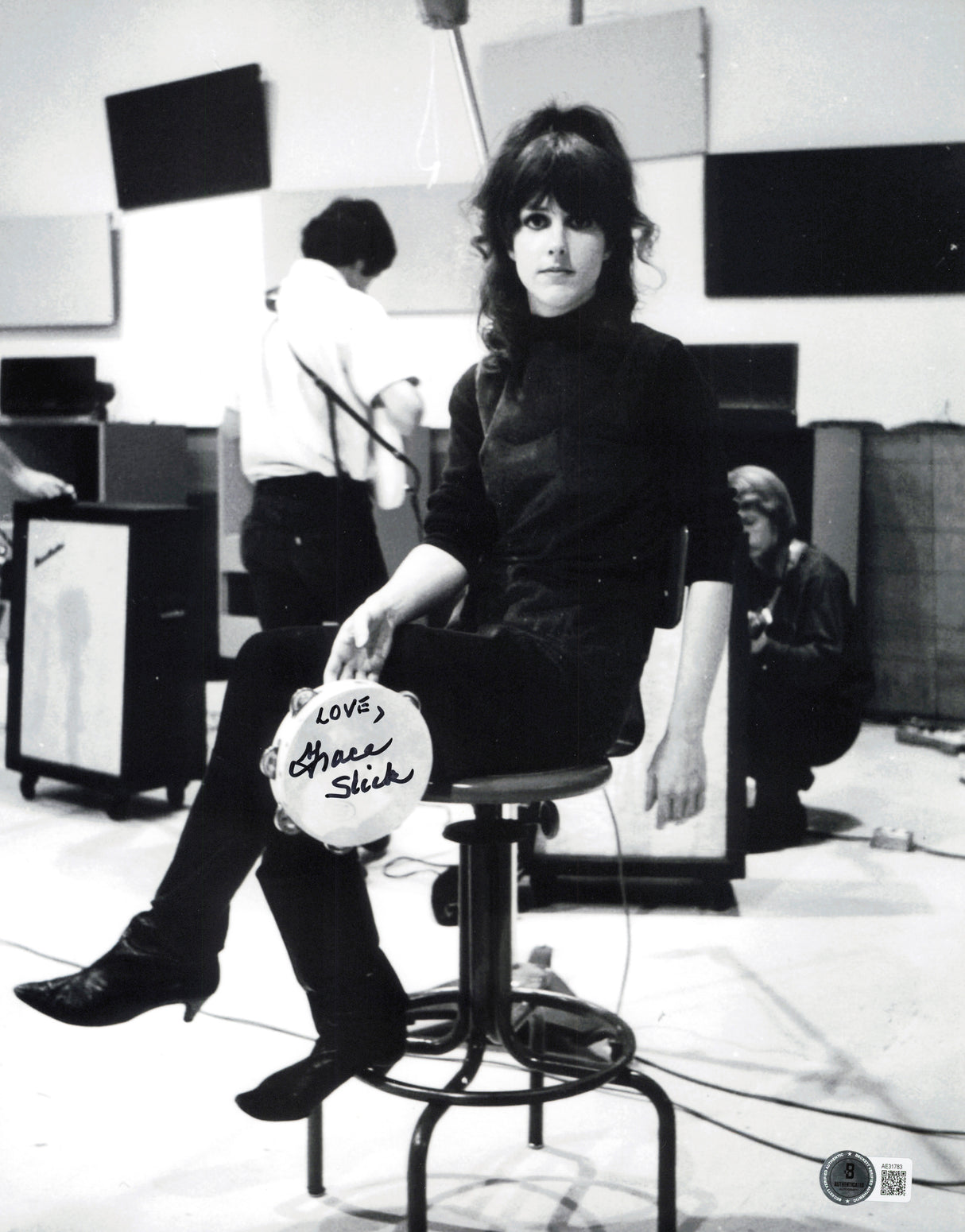Grace Slick Autographed 11x14 Photo Jefferson Starship "Love" Beckett BAS QR #AE31783