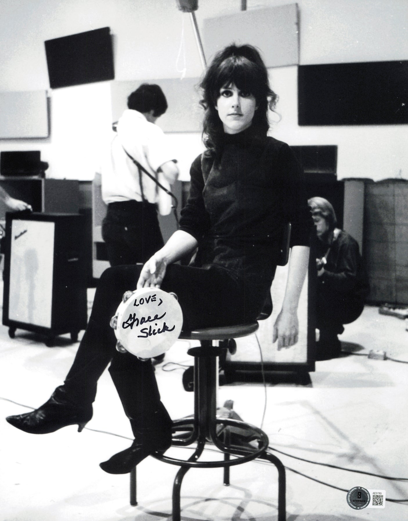 Grace Slick Autographed 11x14 Photo Jefferson Starship "Love" Beckett BAS QR #AE31783