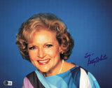 Betty White Autographed 11x14 Photo Golden Girls Beckett BAS QR #AE31823