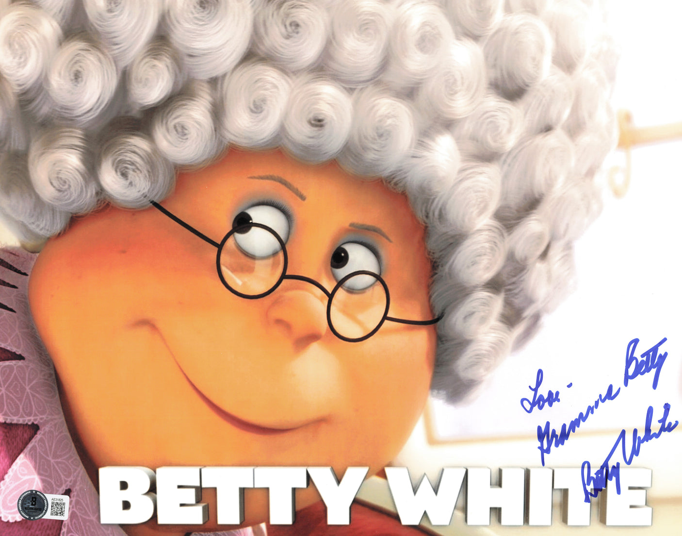 Betty White Autographed 11x14 Photo "Gramma Betty" Beckett BAS QR #AE31825