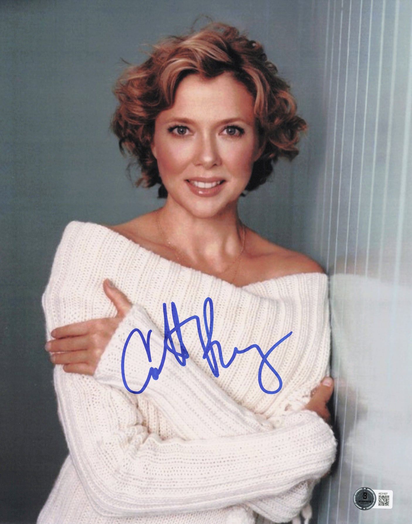 Annette Bening Autographed 11x14 Photo American Beauty Beckett BAS QR #AE31827