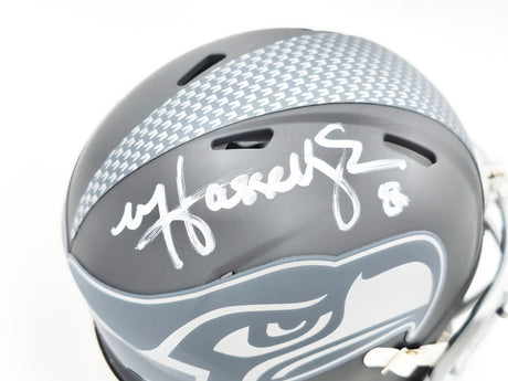 Matt Hasselbeck Autographed Seattle Seahawks Slate Gray Speed Mini Helmet Beckett BAS Witness Stock #230082