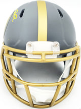 Terry Bradshaw Autographed Pittsburgh Steelers Slate Gray Speed Mini Helmet Beckett BAS Witness Stock #230083