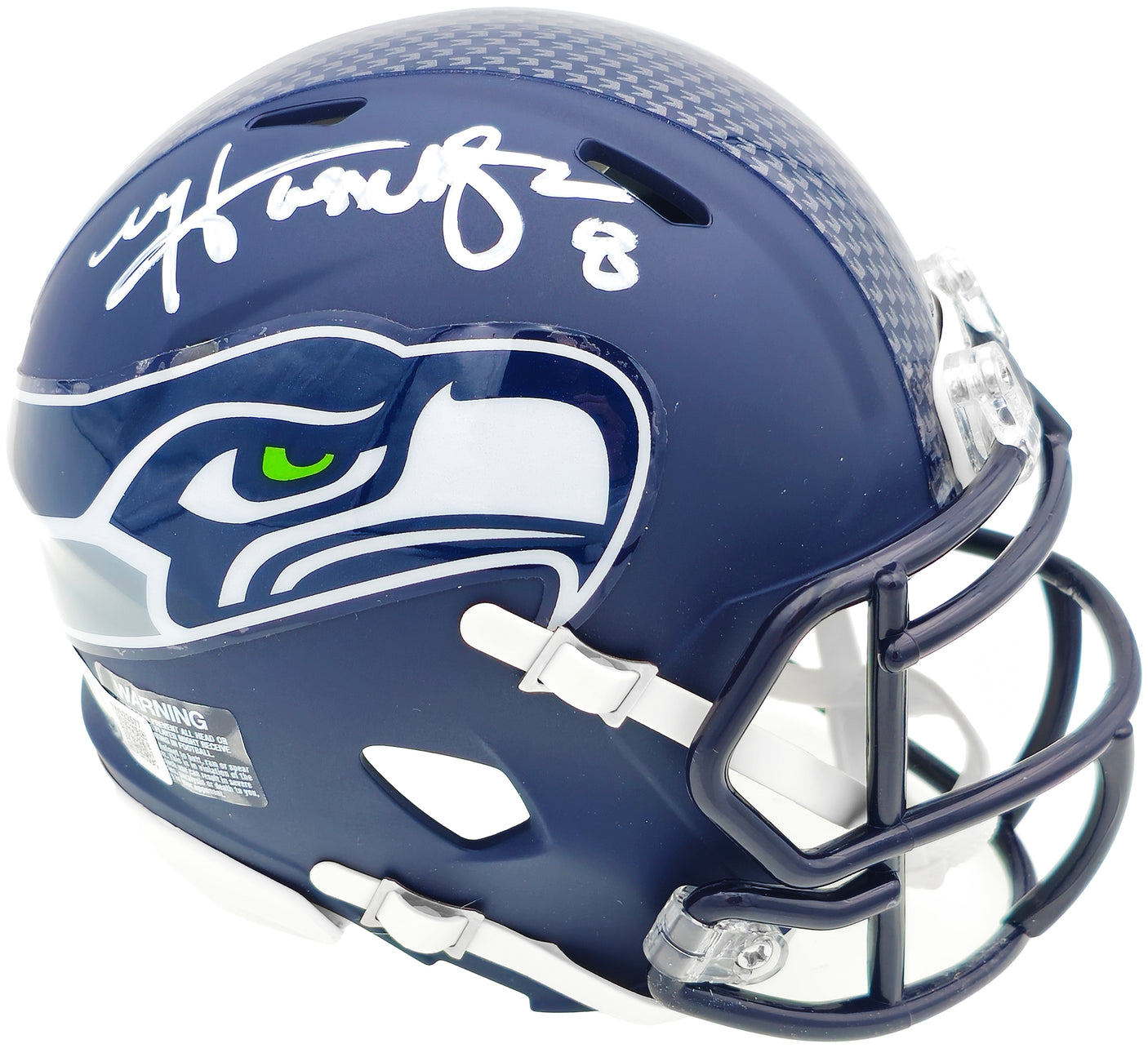 Matt Hasselbeck Autographed Seattle Seahawks Blue Speed Mini Helmet Beckett BAS Witness Stock #230081
