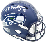 Matt Hasselbeck Autographed Seattle Seahawks Blue Speed Mini Helmet Beckett BAS Witness Stock #230081