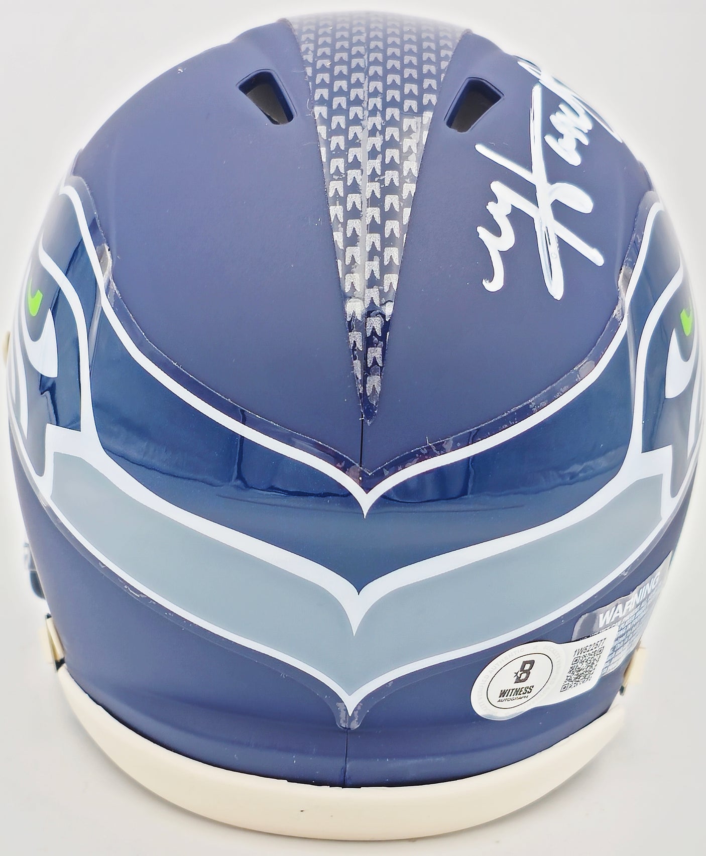 Matt Hasselbeck Autographed Seattle Seahawks Blue Speed Mini Helmet Beckett BAS Witness Stock #230081