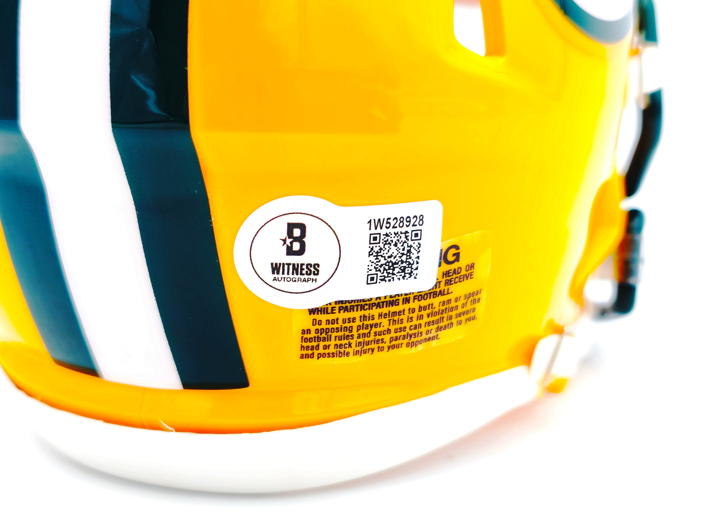 Josh Jacobs Autographed Green Bay Packers Yellow Speed Mini Helmet Beckett BAS Witness Stock #230063