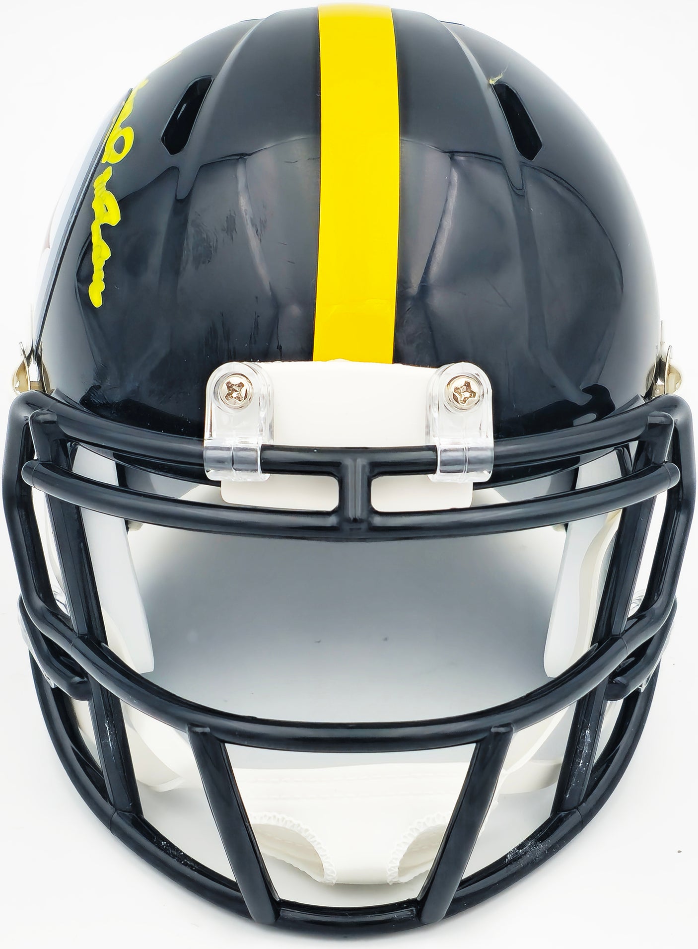 Terry Bradshaw Autographed Pittsburgh Steelers Black Speed Mini Helmet Beckett BAS Witness Stock #230085